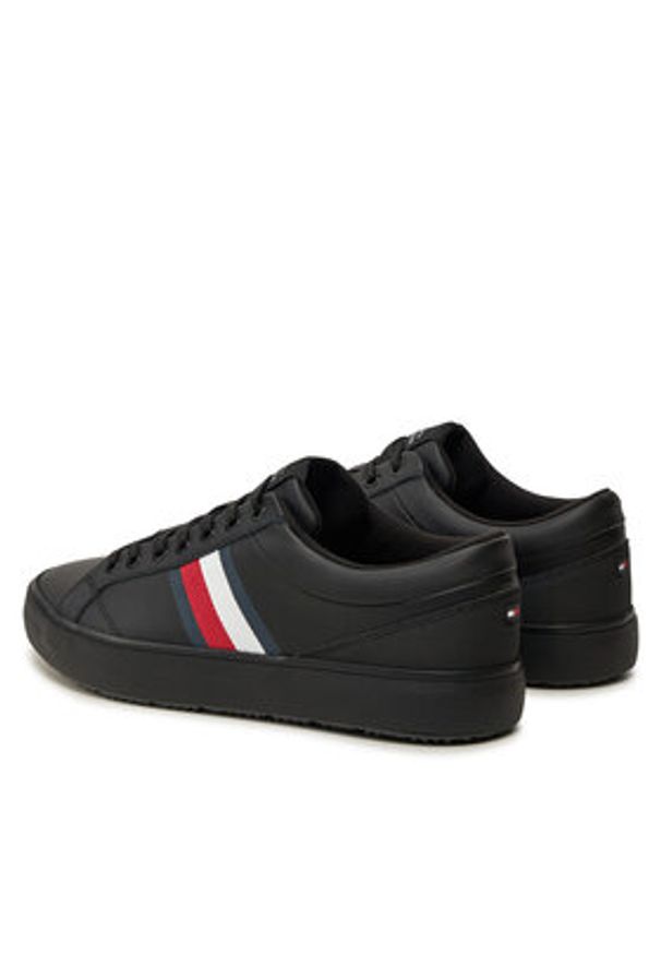 TOMMY HILFIGER - Tommy Hilfiger Sneakersy FM0FM05199 Czarny. Kolor: czarny. Materiał: skóra