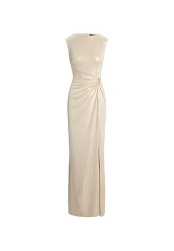 Lauren Ralph Lauren - LAUREN RALPH LAUREN Sukienka wieczorowa 253P04060001 Beżowy Slim Fit. Kolor: beżowy. Materiał: syntetyk. Styl: wizytowy