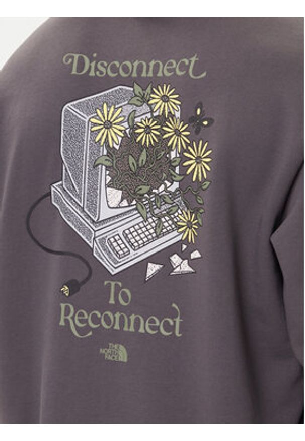 The North Face Bluza Connect NF0A8E40 Szary Relaxed Fit. Kolor: szary. Materiał: bawełna