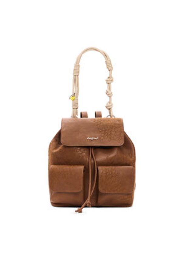 Desigual Plecak 26SAKP39 Brązowy. Kolor: brązowy. Materiał: skóra