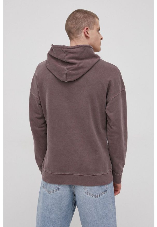 Only & Sons Bluza bawełniana męska kolor fioletowy z kapturem gładka. Typ kołnierza: kaptur. Kolor: fioletowy. Materiał: bawełna. Wzór: gładki