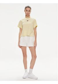 Tommy Jeans T-Shirt Badge DW0DW17391 Żółty Boxy Fit. Kolor: żółty. Materiał: syntetyk #3
