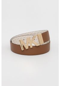 MICHAEL Michael Kors pasek skórzany dwustronny 554661 damski kolor brązowy. Kolor: brązowy. Materiał: skóra #1