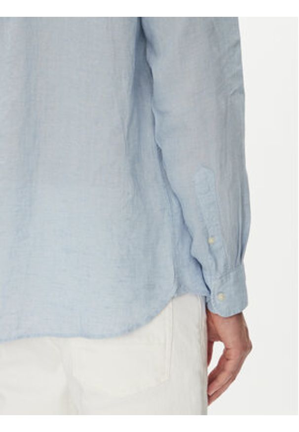 TOMMY HILFIGER - Tommy Hilfiger Koszula MW0MW39271 Błękitny Regular Fit. Kolor: niebieski. Materiał: len