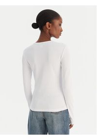 Calvin Klein Jeans Bluzka LV047E201G Biały Regular Fit. Kolor: biały. Materiał: bawełna #4
