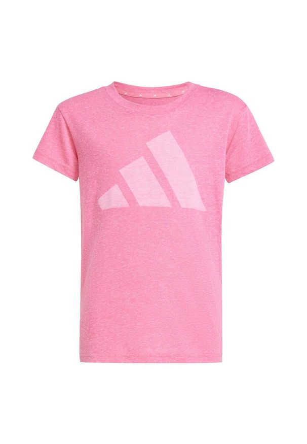 Adidas - Koszulka Essentials Kids. Kolor: biały, różowy, wielokolorowy. Materiał: materiał
