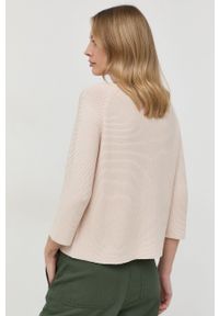 Weekend Max Mara sweter bawełniany damski kolor beżowy lekki. Okazja: na co dzień. Kolor: beżowy. Materiał: bawełna. Długość rękawa: raglanowy rękaw. Styl: casual