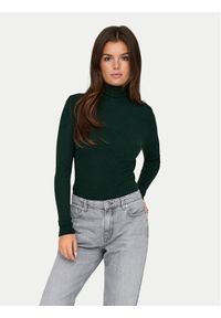 only - ONLY Golf Karol 15165075 Zielony Slim Fit. Typ kołnierza: golf. Kolor: zielony. Materiał: wiskoza #1