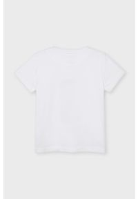 Mayoral - T-shirt dziecięcy. Okazja: na co dzień. Kolor: biały. Materiał: bawełna, dzianina. Wzór: nadruk. Styl: casual #3