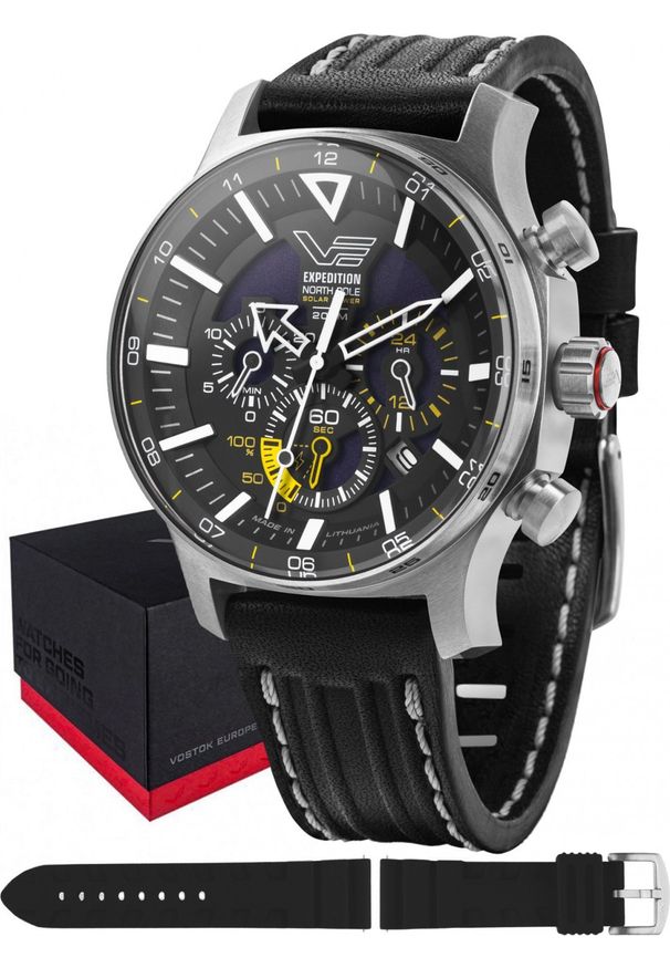 Zegarek Vostok Europe Zegarek męski Vostok Europe VR42-595A732 czarny. Kolor: czarny