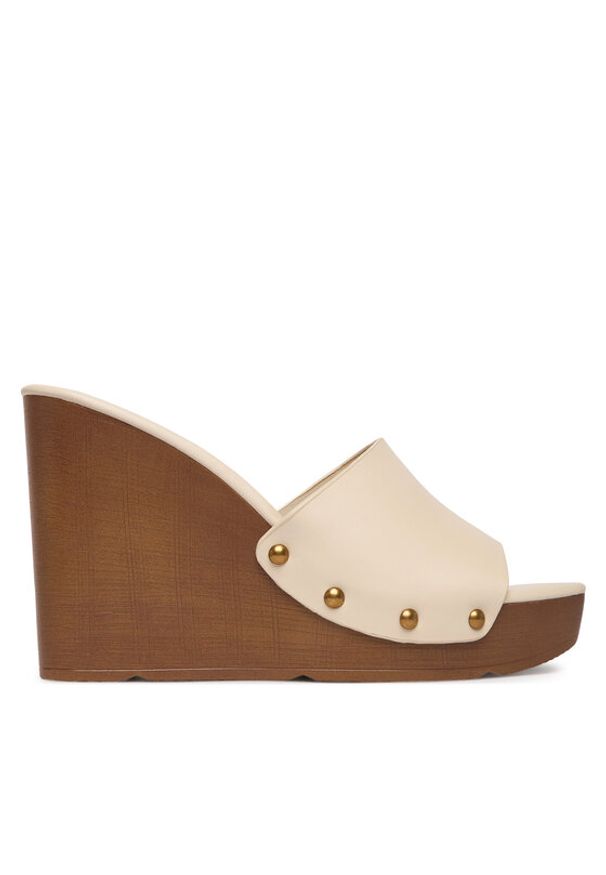 Aldo Klapki Grounded 14298908 Écru. Materiał: skóra