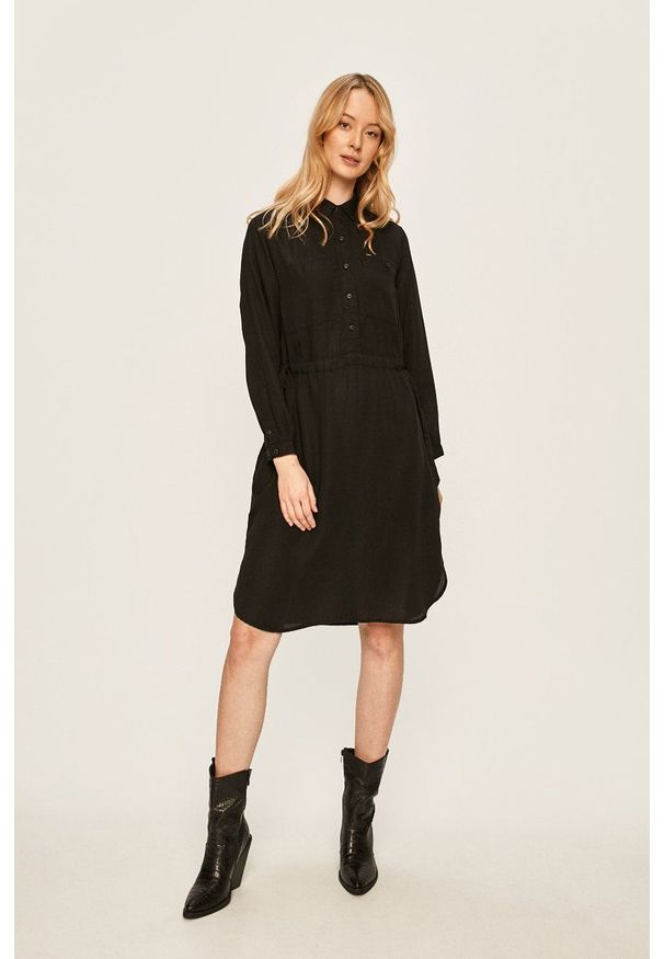 Lee - LEE 70s DRESS DAMSKA SUKIENKA BLACK L50PAB01 112111374