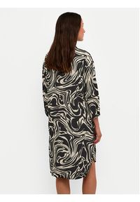 Kaffe Sukienka koszulowa Carmen 10508329 Czarny Loose Fit. Typ kołnierza: typu carmen. Kolor: czarny. Materiał: wiskoza. Typ sukienki: koszulowe #2