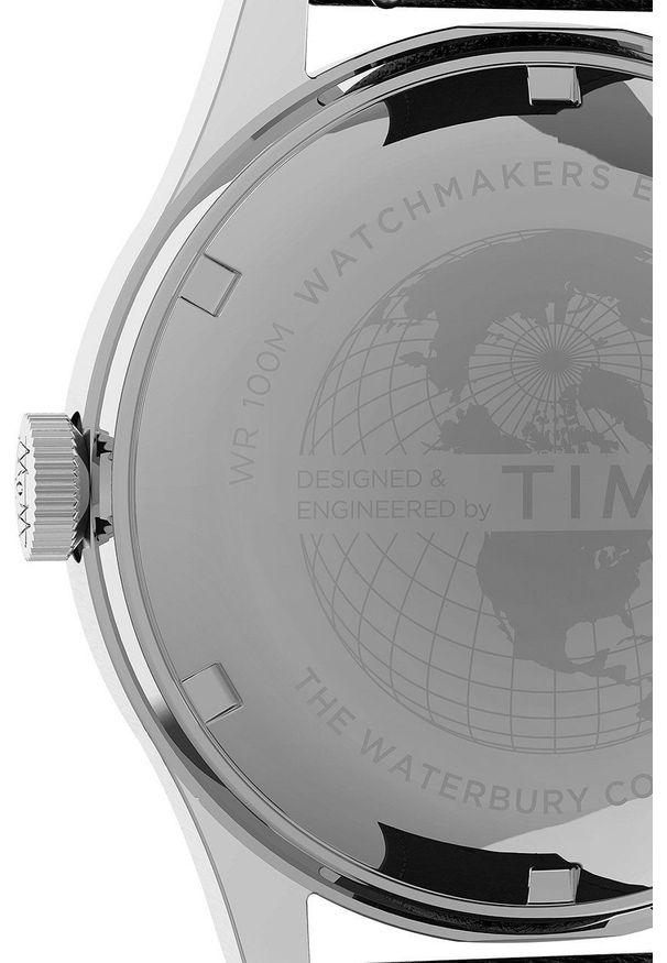Timex - Zegarek TW2U90200. Kolor: srebrny. Materiał: skóra, materiał