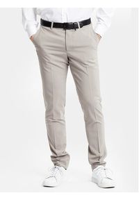 Lindbergh Garnitur 30-61040 Beżowy Slim Fit. Kolor: beżowy. Materiał: syntetyk