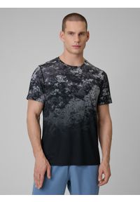 4f - 4F Koszulka treningowa regular szybkoschnąca męska - szara L. Kolor: szary. Materiał: skóra. Sport: fitness #1