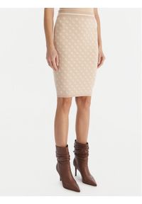 Guess Spódnica ołówkowa W4BD53 Z37K0 Beżowy Regular Fit. Kolor: beżowy. Materiał: syntetyk #1