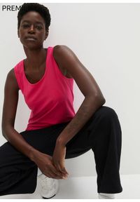 bonprix - Tank top Essential, bezszwowy. Kolor: różowy