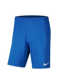 Nike - Męskie Spodenki Dry Park III. Kolor: niebieski. Sport: turystyka piesza