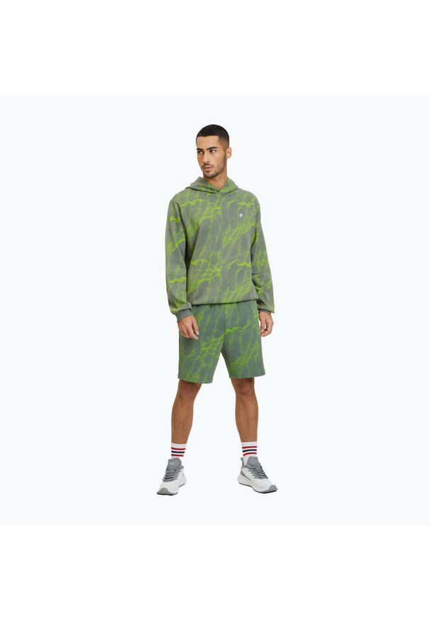 Fila - Bluza męska FILA Redford AOP Hoody. Kolor: zielony