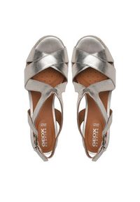 Geox Espadryle D Ponza D35GVC000CFC2012 Złoty. Kolor: złoty. Materiał: skóra