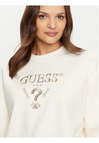 Guess Bluza V5RQ12 KC3D2 Écru Regular Fit. Materiał: syntetyk, bawełna