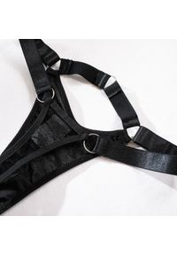 Intica - Biustonosz skrzyżowany z regulowanymi paskami komplet bielizny Jeanine. Kolor: czarny. Materiał: materiał, skóra #2