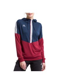 ERIMA - Damska bluza z kapturem Erima Squad. Typ kołnierza: kaptur. Kolor: czerwony, niebieski, wielokolorowy. Sport: piłka ręczna #1