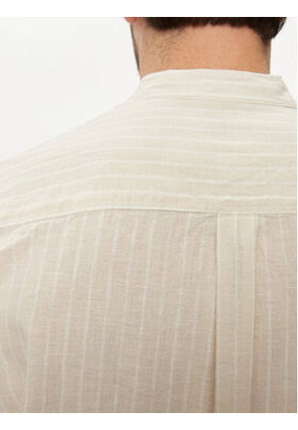 Pepe Jeans Koszula Pamphill PM308499 Beżowy Regular Fit. Kolor: beżowy. Materiał: bawełna