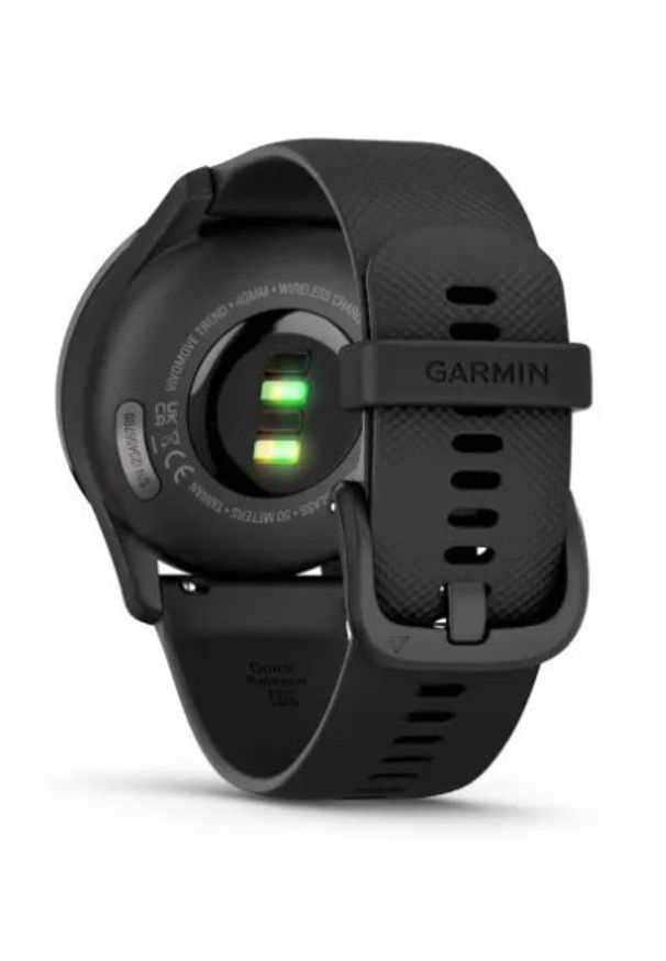 GARMIN - Garmin vivomove Trend (grafitowa ramka / czarna koperta / czarny pasek). Rodzaj zegarka: analogowe. Kolor: czarny, szary, wielokolorowy. Styl: młodzieżowy, klasyczny, retro