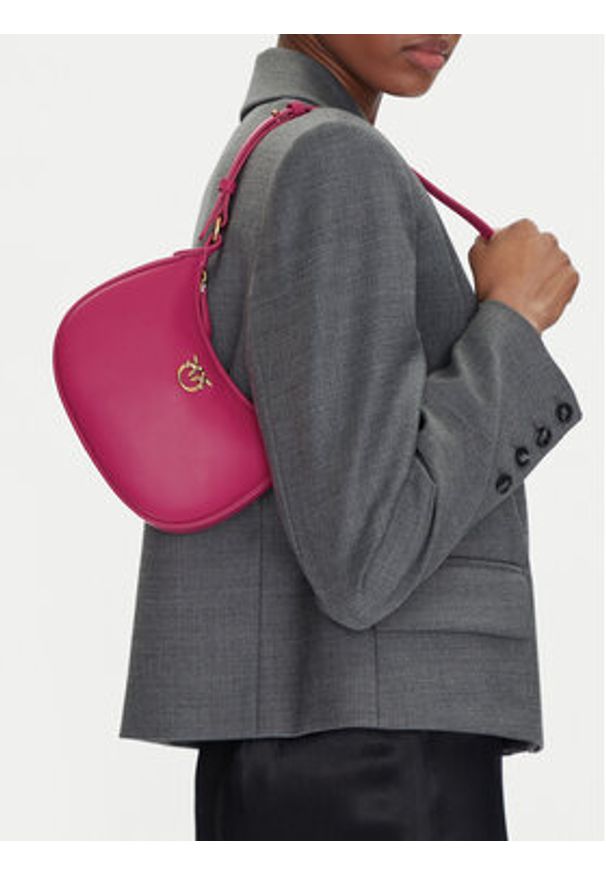 Pinko - PINKO Torebka Half Moon Baby AI 24-25 PLTT 103538 A0F1 Różowy. Kolor: różowy. Materiał: skórzane