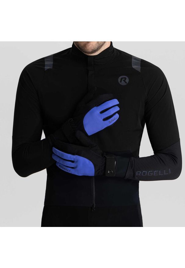 ROGELLI - Rękawiczki zimowe rowerowe męskie Rogelli Core. Kolor: niebieski. Sezon: zima. Sport: kolarstwo