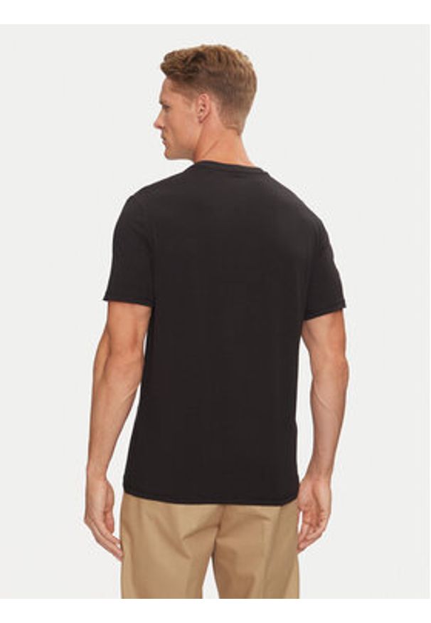 Guess T-Shirt M4BI35 J1314 Czarny Slim Fit. Kolor: czarny. Materiał: bawełna