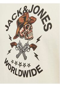 Jack & Jones - Jack&Jones T-Shirt Seven Skull 12262491 Écru Regular Fit. Materiał: bawełna #4