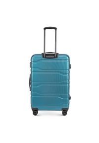 Wittchen - Duża walizka z polikarbonu tłoczona. Kolor: niebieski. Materiał: guma #8