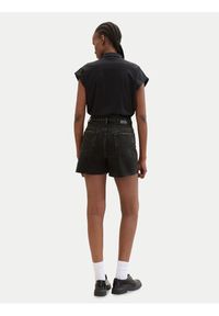 Tom Tailor Denim Szorty jeansowe 1041242 Czarny Mom Fit. Kolor: czarny. Materiał: bawełna