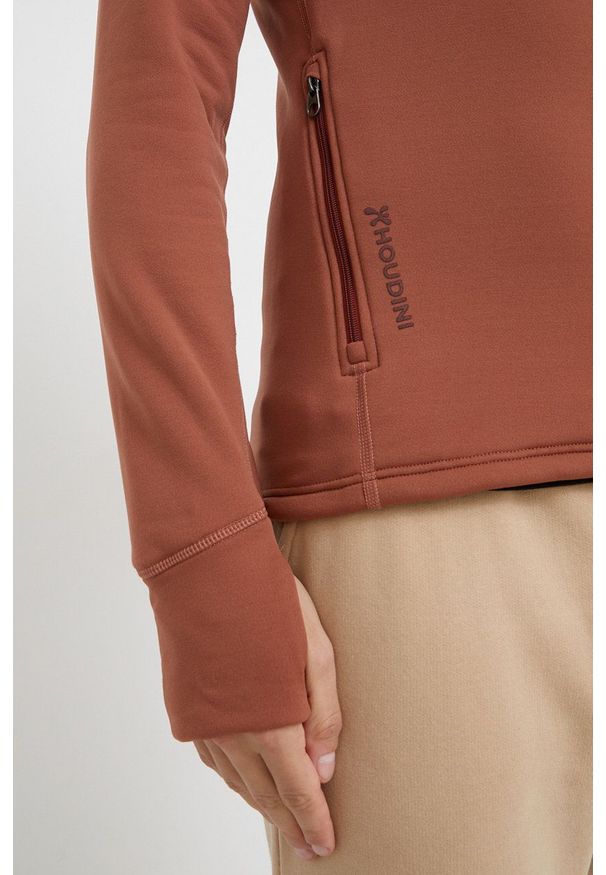 Houdini - Bluza Ms Power. Okazja: na co dzień. Typ kołnierza: kaptur. Kolor: czerwony. Materiał: materiał, dzianina. Długość rękawa: raglanowy rękaw. Wzór: gładki. Styl: casual