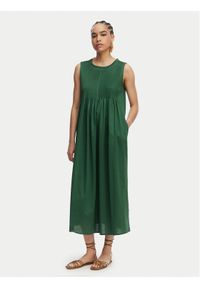 Weekend Max Mara Sukienka codzienna Ricordo 2615621022 Zielony Regular Fit. Okazja: na co dzień. Kolor: zielony. Materiał: bawełna. Typ sukienki: proste. Styl: casual #1