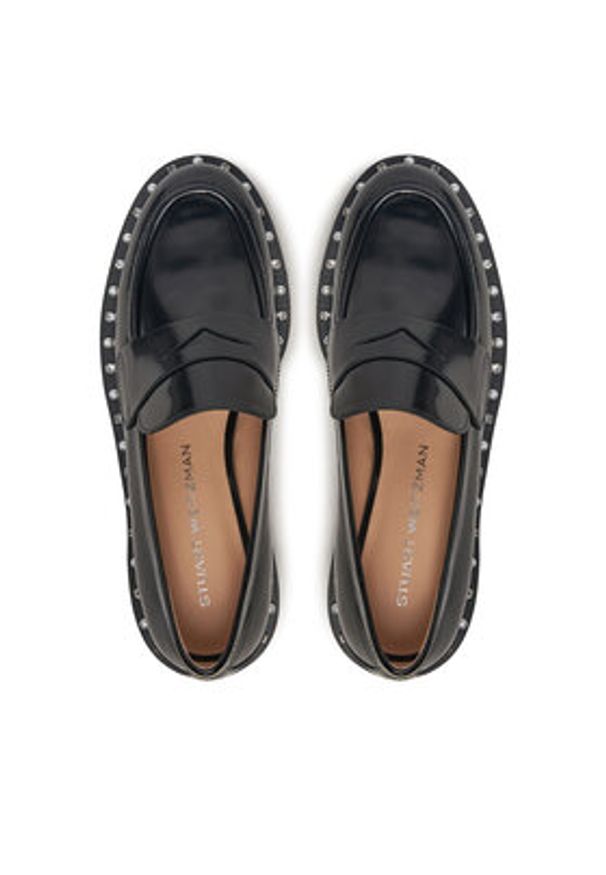 Stuart Weitzman Loafersy Reverie Loafer SK032 Czarny. Kolor: czarny. Materiał: lakier, skóra