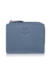 PAOLO PERUZZI - Portfel damski skórzany mały błękitny w orientacji poziomej z RFID Paolo Peruzzi SL-06-CB. Kolor: niebieski. Materiał: skóra #1