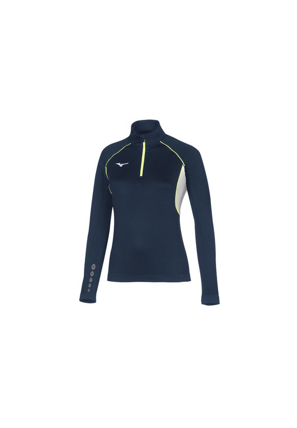 Premium sweatshirt damski Mizuno JPN warmer. Kolor: niebieski. Sport: bieganie