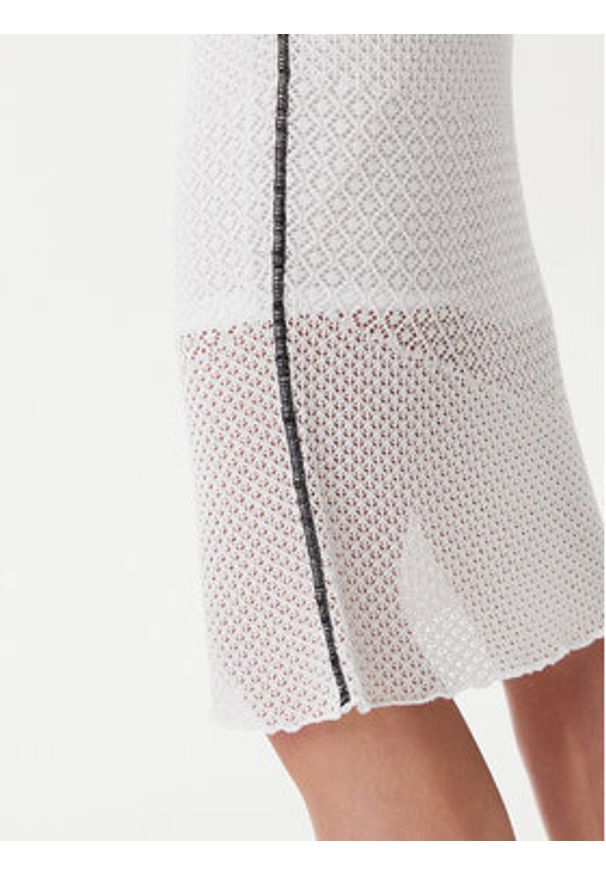 Pinko - PINKO Spódnica midi Trivor 104892 A2EB Biały Regular Fit. Kolor: biały. Materiał: wiskoza