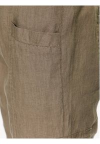 Olsen Spodnie materiałowe 14002059 Khaki Regular Fit. Kolor: brązowy. Materiał: len #8