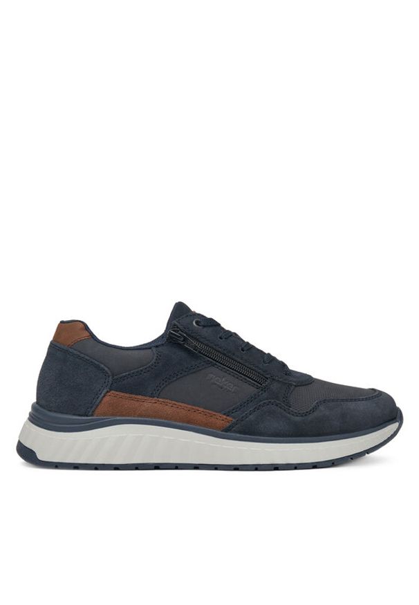 Rieker Sneakersy B0601-14 Granatowy. Kolor: niebieski. Materiał: nubuk, skóra