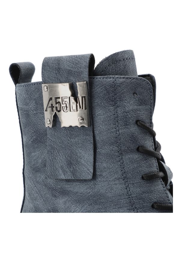 Granatowe Botki Artiker Modne Buty Damskie. Okazja: na co dzień. Kolor: niebieski. Szerokość cholewki: normalna. Obcas: na słupku. Styl: casual, klasyczny