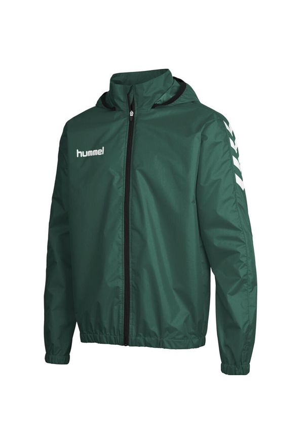 Kurtka ortalionowa sportowa dla dorosłych Hummel Core Spray Jacket. Kolor: biały, wielokolorowy, zielony