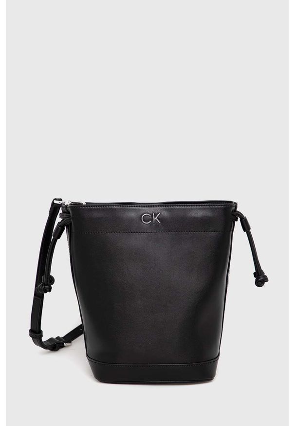 Calvin Klein torebka kolor czarny. Kolor: czarny