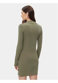 Calvin Klein Jeans Sukienka codzienna J20J222918 Zielony Slim Fit. Okazja: na co dzień. Kolor: zielony. Materiał: bawełna. Typ sukienki: proste. Styl: casual #3