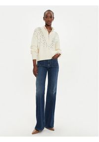 Pinko Sweter Bombay Maglia 104324 A27A Écru Regular Fit. Materiał: syntetyk