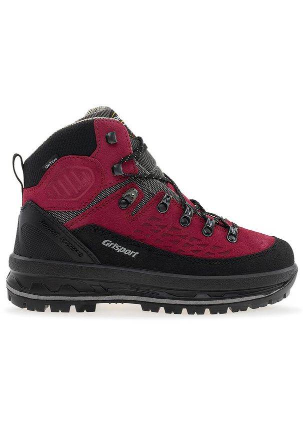 Buty Grisport 15011SV6G - bordowe. Zapięcie: sznurówki. Kolor: czerwony. Materiał: skóra, tkanina, guma. Szerokość cholewki: normalna. Sezon: zima